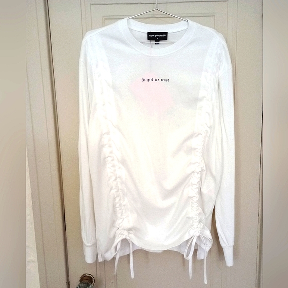 Dolls Kill In Girl We Trust Ruched TShirt - Picture 2 of 4